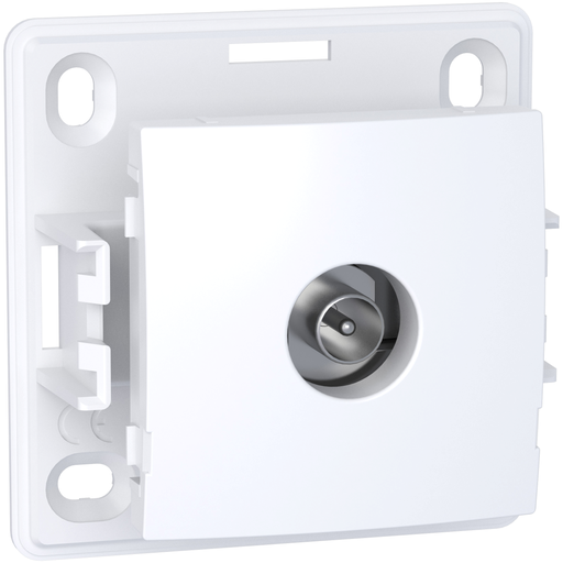[SCHALB61311P] Alréa, Prise TV simple mâle blindée, 1 sortie, blanc polaire
