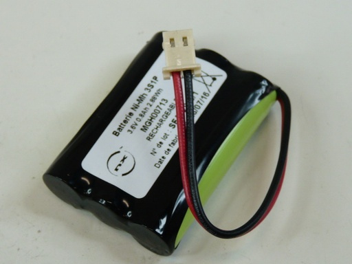 [ENIMGH00713] Batterie(s) Batterie Nimh 3x AAA 3S1P ST1 3.6V 0.8Ah Molex