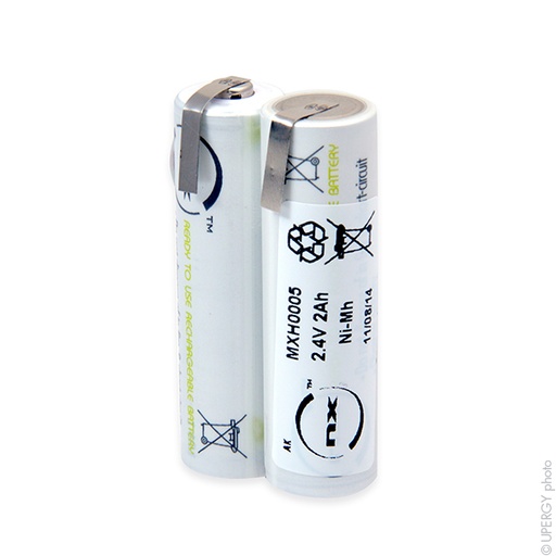 [ENIMXH0005] Pack(s) Batterie Nimh 2x AA NX 2S1P ST1 2.4V 2000mAh T2