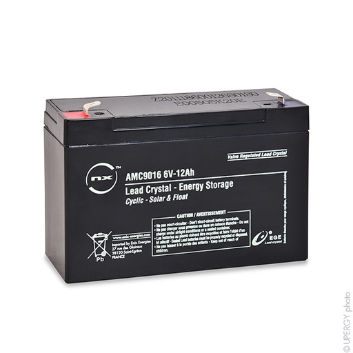 [ENIAMC9016] Batterie(s) Batterie lead crystal 3-CNFJ-12 6V 12Ah F6.35