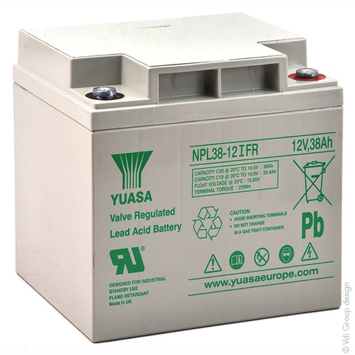 [ENIAMP9234] Batterie(s) Batterie plomb AGM YUASA NPL38-12IFR 12V 38Ah M5-F