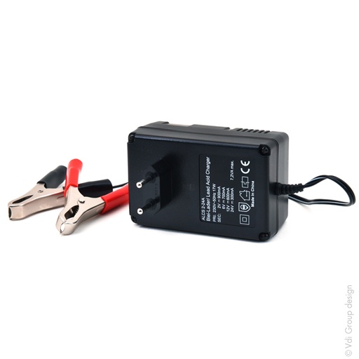 [ENICEP3208] Unité(s) Chargeur plomb 2V-6V-12V-24V/0.3 à 0.9A 230V pinces crocodiles (Intelli