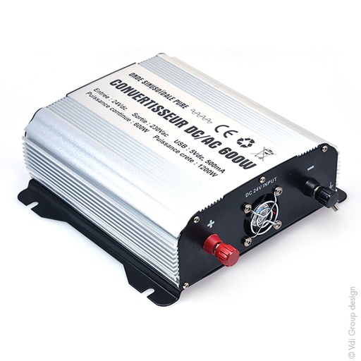 [ENICEP1H80] Unité(s) Convertisseur DC/AC 24/230V 700W pur-sinus PSW DIF - Sortie pinces croc