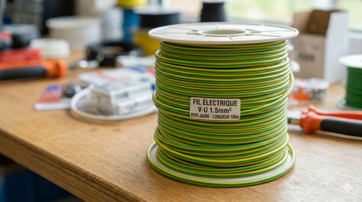 [CBE11101131] H07 V-U 1,5 V/JAUNE FILM PLAS.    C100