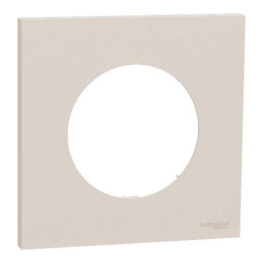 [SCHS902702] Odace - plaque de finition 1 poste - couleur Beige sable