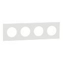 [SCHS920708] Odace - plaque de finition 4 postes - couleur Blanc craie