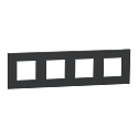 [SCHNU600854] Unica Déco Essentielle - Plaque de finition - Anthracite - 4 postes horiz vert