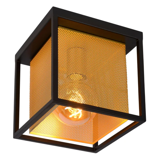 [LUC21122/01/30] SANSA Plafonnier-Noir-1xE27-40W-Métal