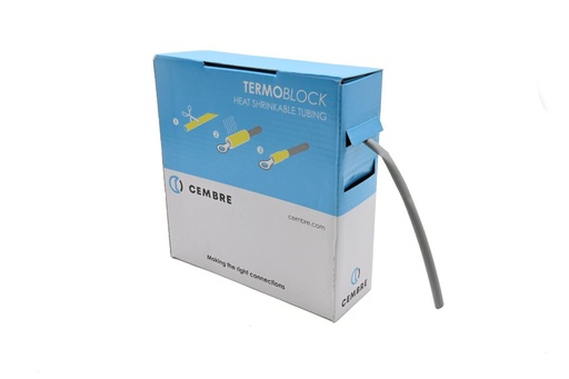 [CEMTBS48X10GY] Gaine thermo 2:1 en cassette 4,8 mm av. rétreint L 10 m grise