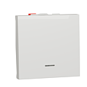 [SCHNU320620N] Unica - poussoir lumineux (localisation) - 10A - 2 mod - Blanc antib - méca seul