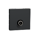[SCHNU346254] Unica - prise télévision - TV mâle - individuel - 2 mod - Anthracite - méca seul