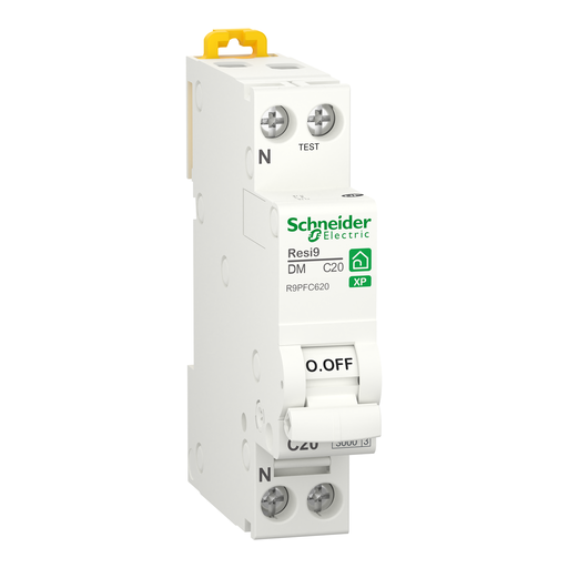 [SCHR9PFC620] Resi9 - disjoncteur modulaire - 1P+N - 20A - courbe C - peignable