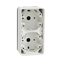 [SCHMUR39912] Mureva Styl - Boîte 2 postes verticale - saillie - IP55 - IK08 - blanc