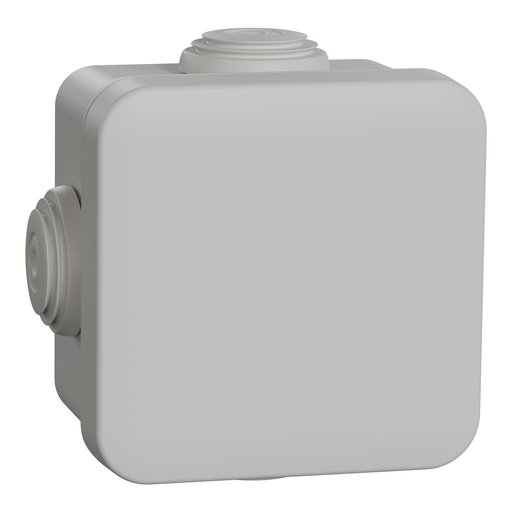 [SCHENN05002] Mureva Box, boite de dérivation IP55 + embouts 65x65x45, gris