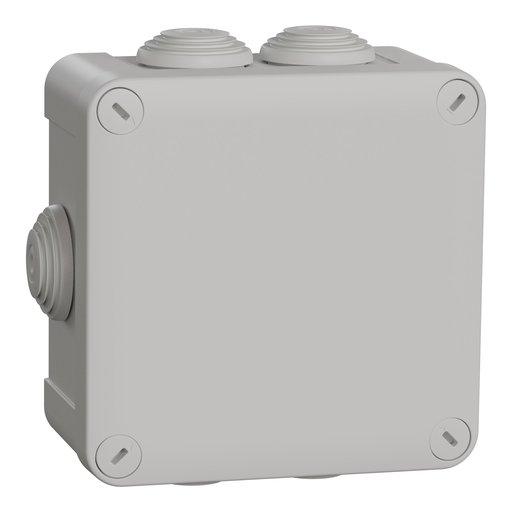 [SCHENN05005] Mureva Box, boite de dérivation IP55 + embouts 105x105x55, gris
