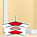 [LEG010605] Angle intérieur pour goulottes DLP monobloc 50x105mm - blanc