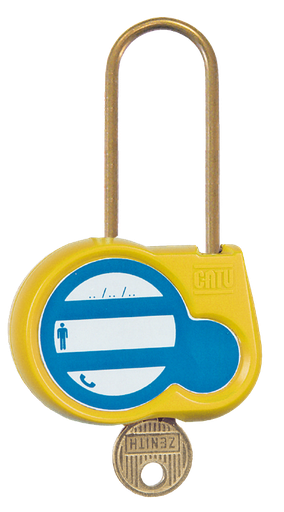 [CATAL-240-J-111] cadenas jaune 50mm d.4mm clé identique 111
