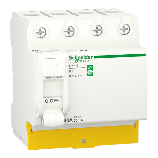 [SCHR9PRC440] Resi9 - interrupteur différentiel - 4P - 40A - 30mA - Type AC - peignable