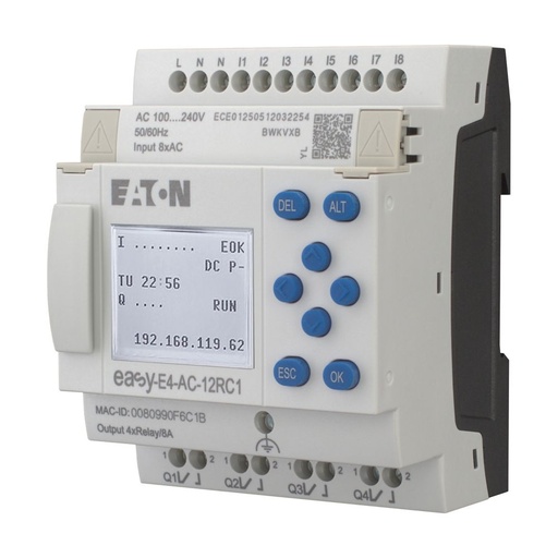 [EAT197215] Appareil de base 100-240 V AC/DC, afficheur, 8E TOR, 4S relais