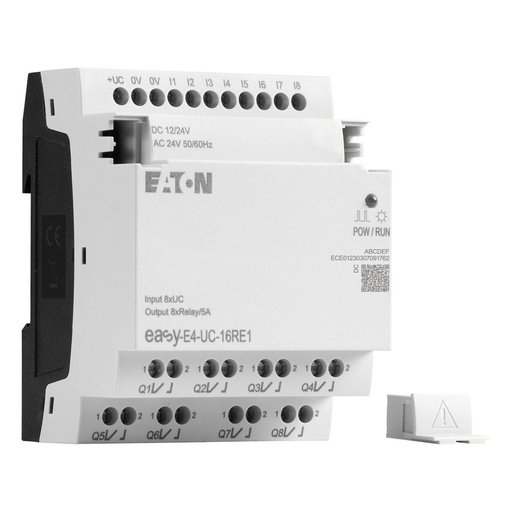 [EAT197218] Extension E/S, 12/24 V DC, 24 V AC, 8 entrées TOR, 8 sorties relais