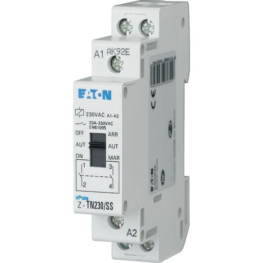 [EAT265574] Relais avec présélection, 230VAC/50Hz, 2 s, 20A, 1 module