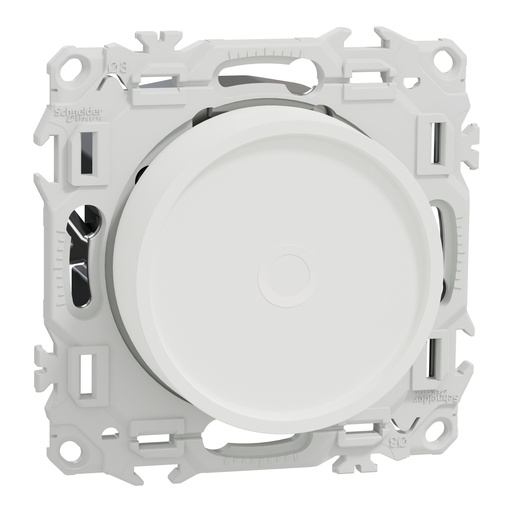 [SCHS920519] Odace - variateur de lumière universel 2 ou 3 fils - rotatif - blanc craie