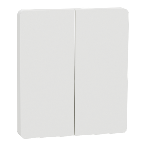 [SCHS929224] Odace Architecte Intégral - enjo et plaque - pour VV ou BP double - Blanc craie
