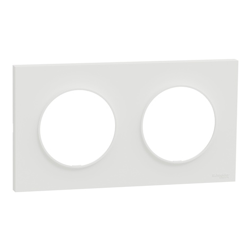 [SCHS929704] Odace Origine - plaque de finition 2 postes - couleur blanc