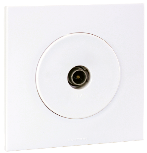 [EUR91171001] SQUARE - prise TV + plaque + griffes - BLC