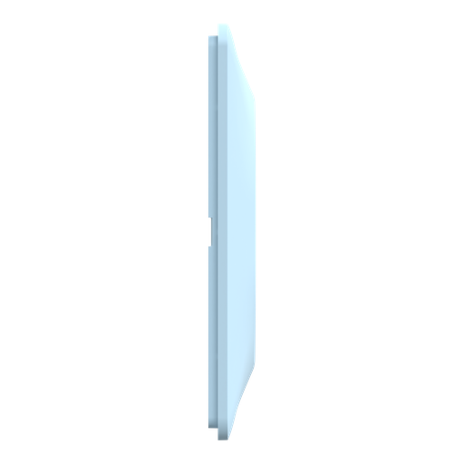 [SCHS320704C] Ovalis - Plaque de finition - 2 postes Horizontal - entraxe 71mm - Bleu Azurin