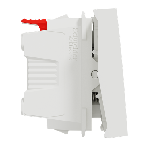 [SCHNU320618F] Unica - bouton-poussoir NO - 10A - connexion rapide - 2 mod - Blanc - méca seul