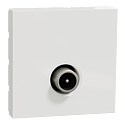 [SCHNU346218] Unica - prise télévision - TV mâle - individuel - 2 mod - Blanc - méca seul