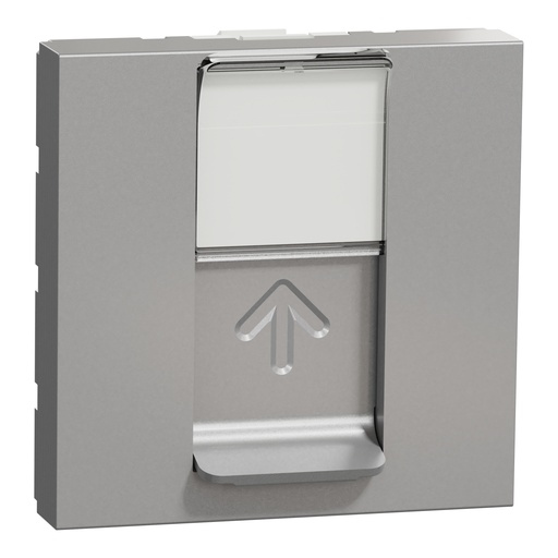 [SCHNU341930] Unica - prise RJ45 simple - cat 6 FTP - 2 mod - Alu - méca seul