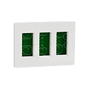 [SCHNU173418] Unica - boîte de concentration encastrée complète - 3 col de 4 mod - Blanc