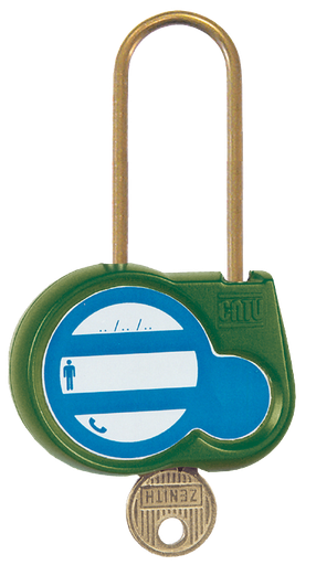 [CATAL-240-V-111] cadenas vert 50mm d.4mm clé identique 111