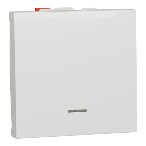 [SCHNU320618FN] Unica - poussoir lumineux (localisation) - 10A - 2 mod - Blanc - méca seul