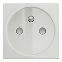[SCHNU305918] Unica - prise 2P+T - FR - 90° - raccord rapide traversant - Blanc - méca seul