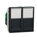 [SCHNU342654] Unica - prise RJ45 double - cat 6 STP - 2 mod - Anthracite - méca seul