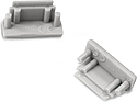[MII9899] TERMINAISON PROFILE PLAT 14,4MM GS PACK DE 2