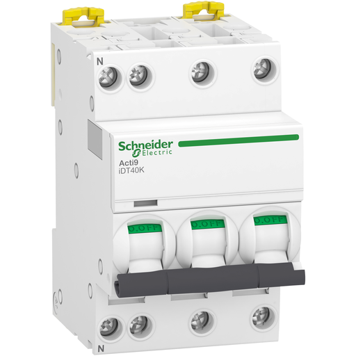 [SCHA9P71740] Acti9 iDT40K - Disjoncteur modulaire - 3P+N - 40A - Courbe C - 4500A/4,5kA