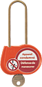 [CATAL-240-S-OR-Z] Cadenas orange anse 70mm diamètre 4mm clé aléatoire -"Appareil condamné".