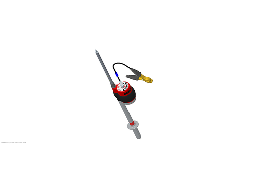 [CATZVATDC1202200S] Détecteur de tension DC bipolaire 120-2200 V. Pointe Ø8 mm. Pince. Cable 5 m.