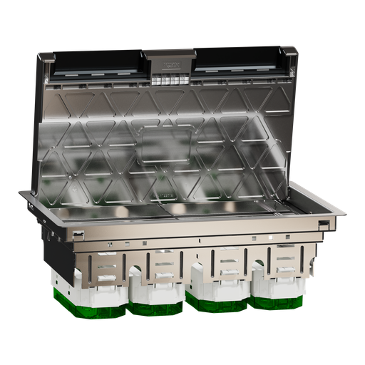 [SCHINS52127] Unica System+ - Boîtier de sol XL 4x6mod ou 12 postes - métal - IK09 IP20