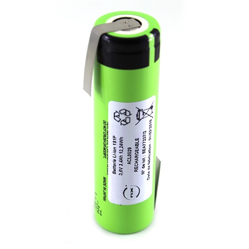 [ENIACL0029] Accumulateur(s) Accus Lithium-Ion 1x 18650 1S1P ST1 3.6V 3500mAh HBL