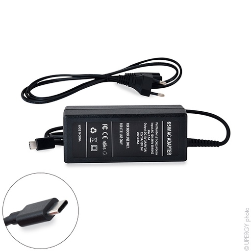 [ENILEX14181] Unité(s) Alimentation compatible ordinateur portable 5-20V 65W (Type-C) Macbook