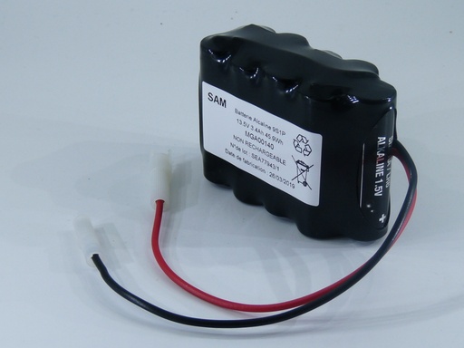 [ENIMGA00140] Unité(s) Batterie alcaline 9x AA 9S1P ST3 13.5V 3.4Ah AMP