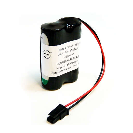 [ENIMGL00748] Pack(s) Batterie lithium 2x A LS17500 1S2P ST1 3.6V 7.2Ah Molex