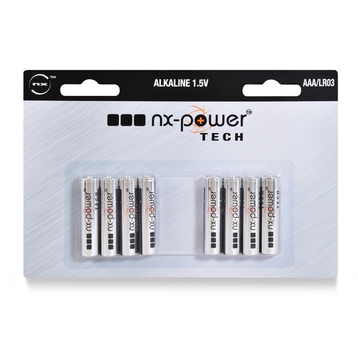 [ENIPCA9053] Blister(s) x 8 Pile alcaline blister x8 LR03 - AAA Nx-Power Tech 1.5V 1.46Ah
