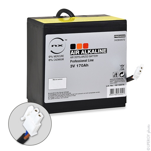 [ENIPRD9008] Pile(s) Pile depolarisation air alcaline 3V 180Ah Molex
