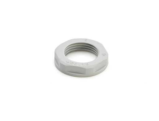 [CEM1143M20] Ecrou en polyamide avec collerette ISO 20 gris (RAL 7035)